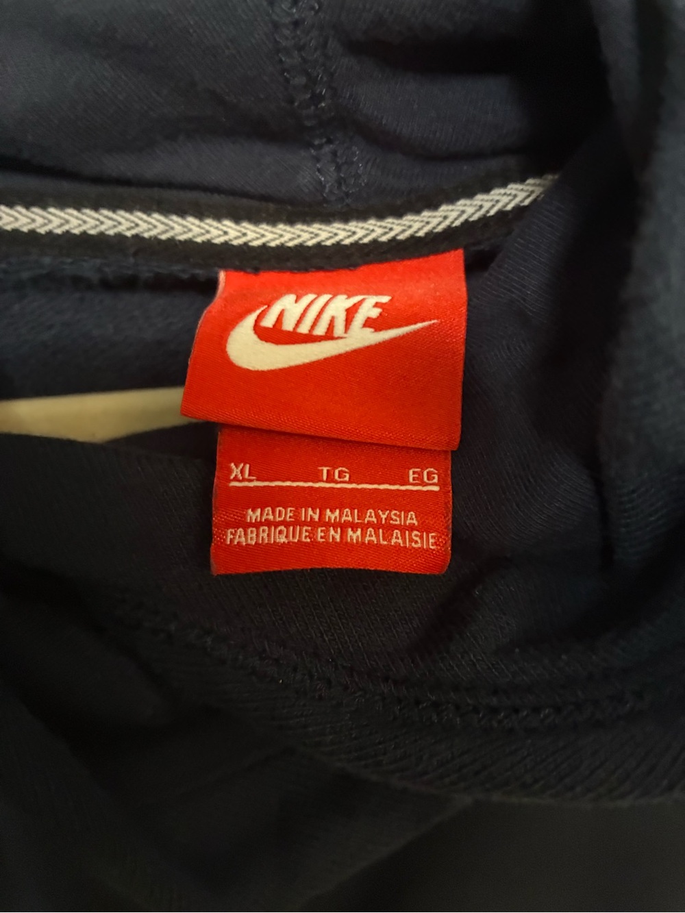 Nike Sportswear Womens XL Rally Funnel Neck Hoodie Blue Cowl Neck Pullover - Picture 2 of 3